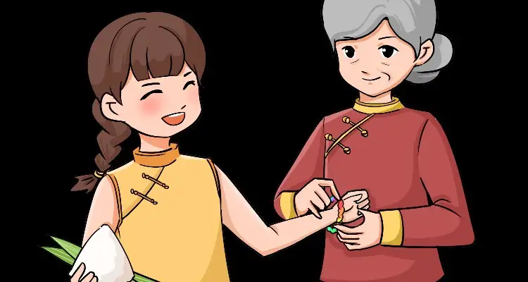 Tying Five-Color Silk Threads Together